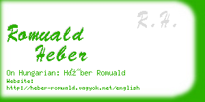 romuald heber business card